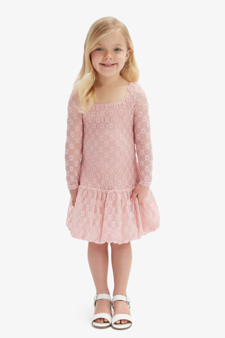 ROSALIE BUBBLE MINI DRESS in colour CLOUD PINK