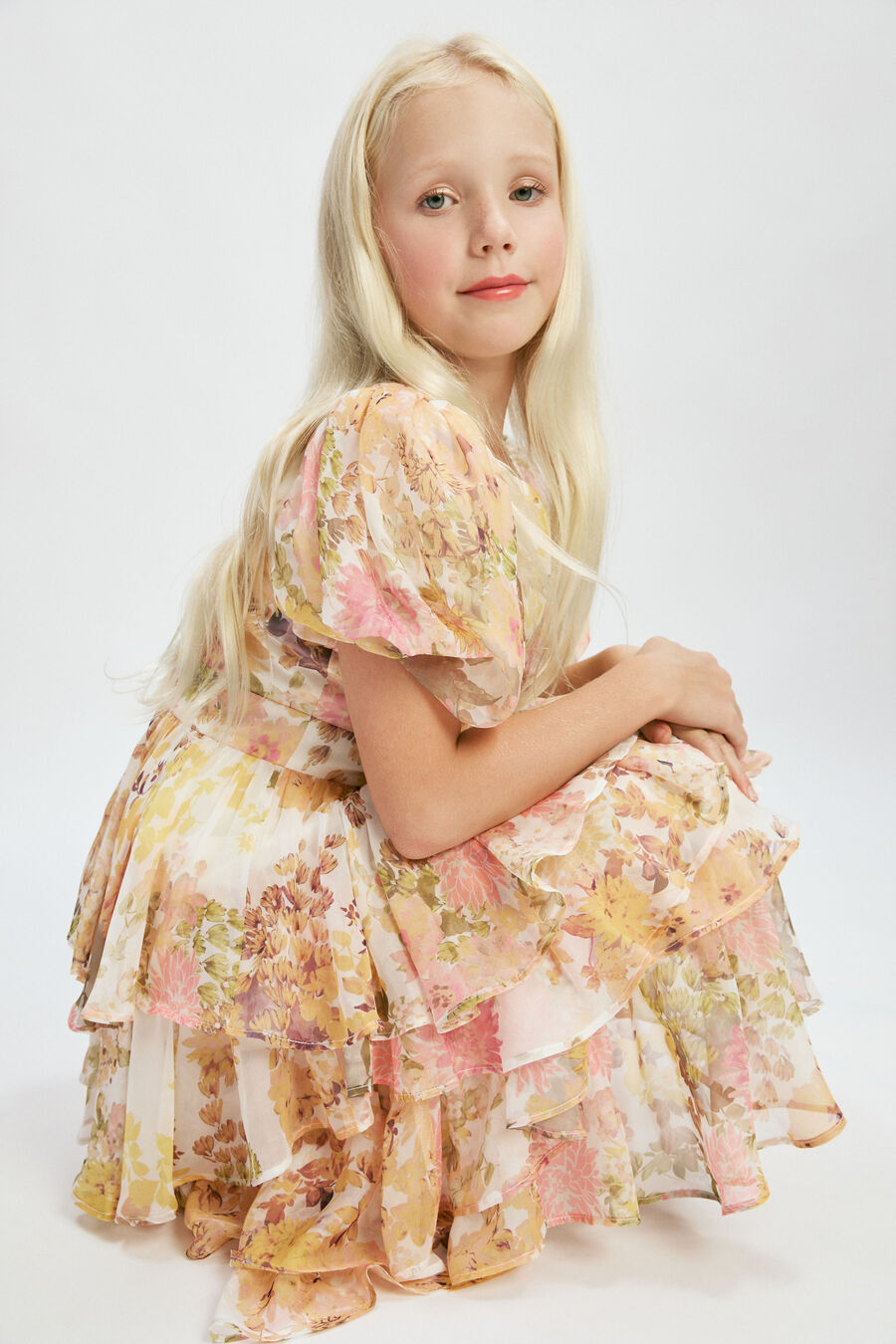 SYLVIE MAXI DRESS in colour Lemon Floral