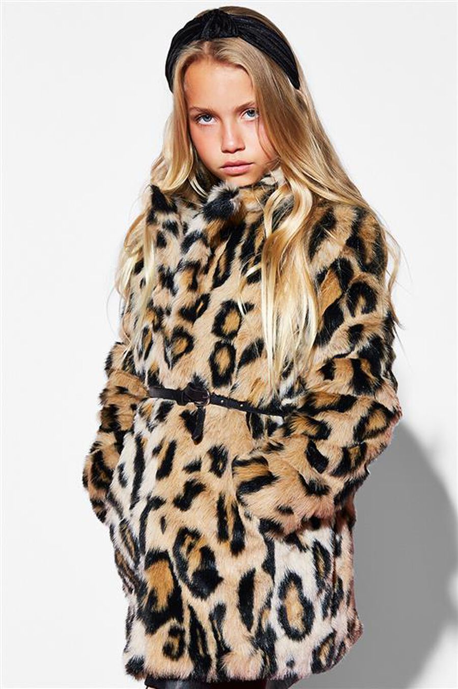 EMMA FAUX FUR COAT in colour LEOPARD