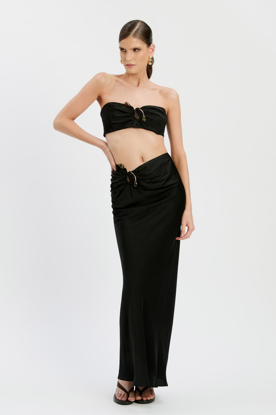 Dylan Satin Bandeau Top