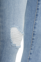 KHLOE HI CROP JEAN in colour DREAM BLUE