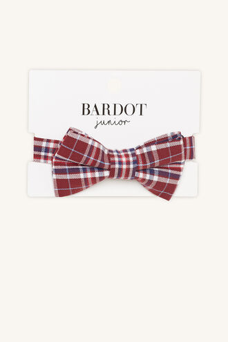 LEO CHECK BOW TIE in colour HAUTE RED