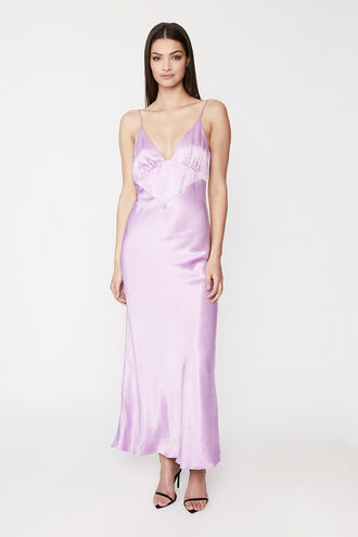CAPRI SLIP DRESS in colour LILAC CHIFFON