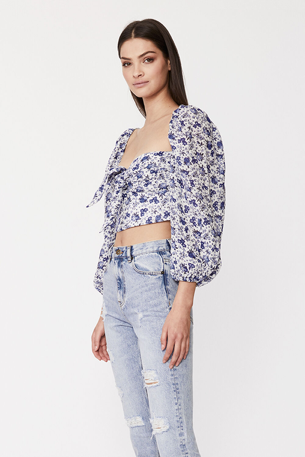 FLORA TIE TOP in colour LOTUS