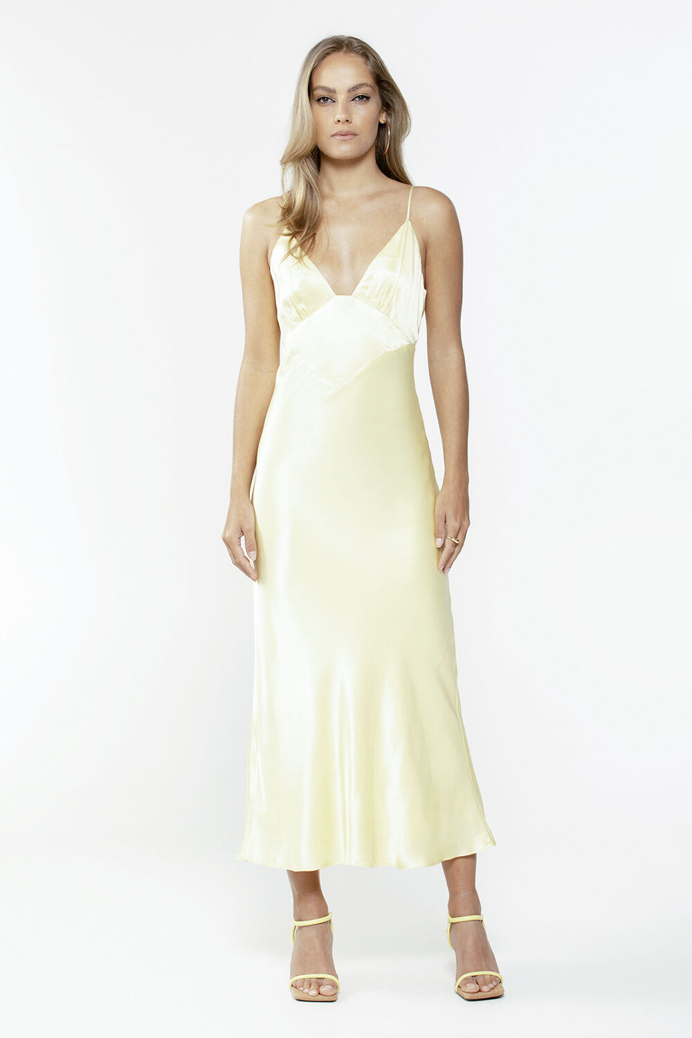 Capri Slip Dress in Canary Yellow | Bardot