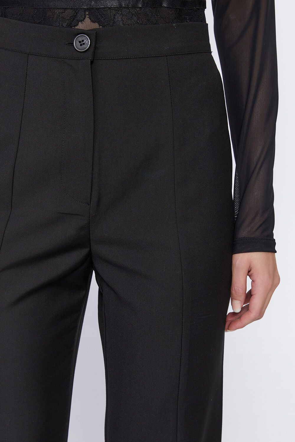 MILLY TAILORED PANT in colour CAVIAR