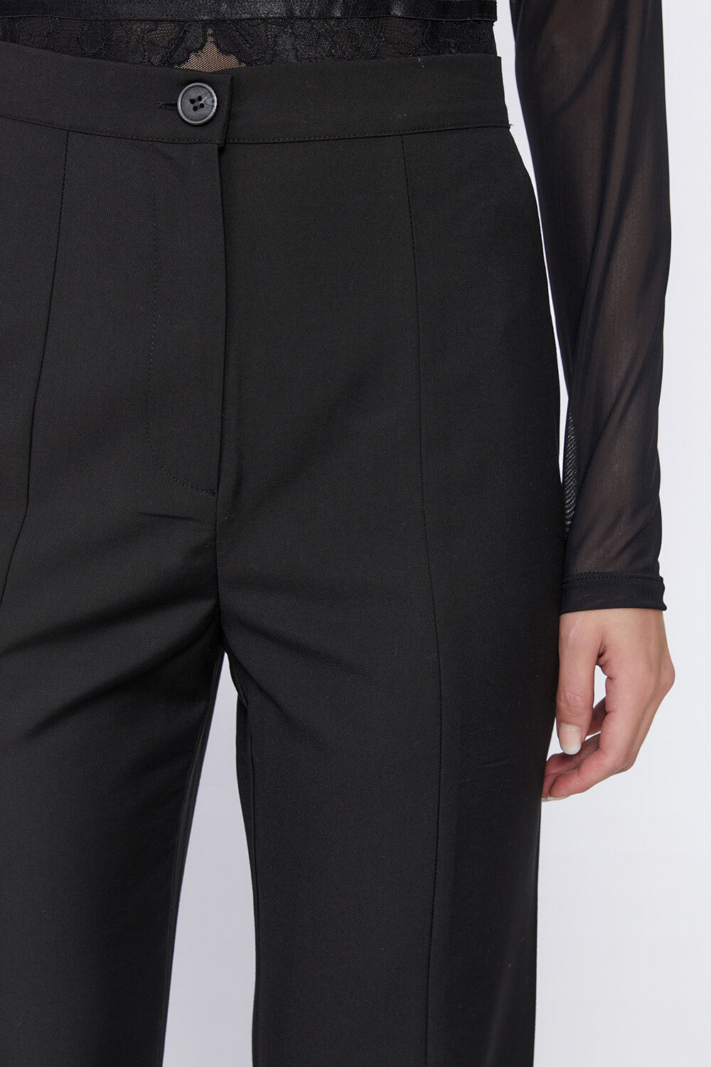 MILLY TAILORED PANT  in colour CAVIAR