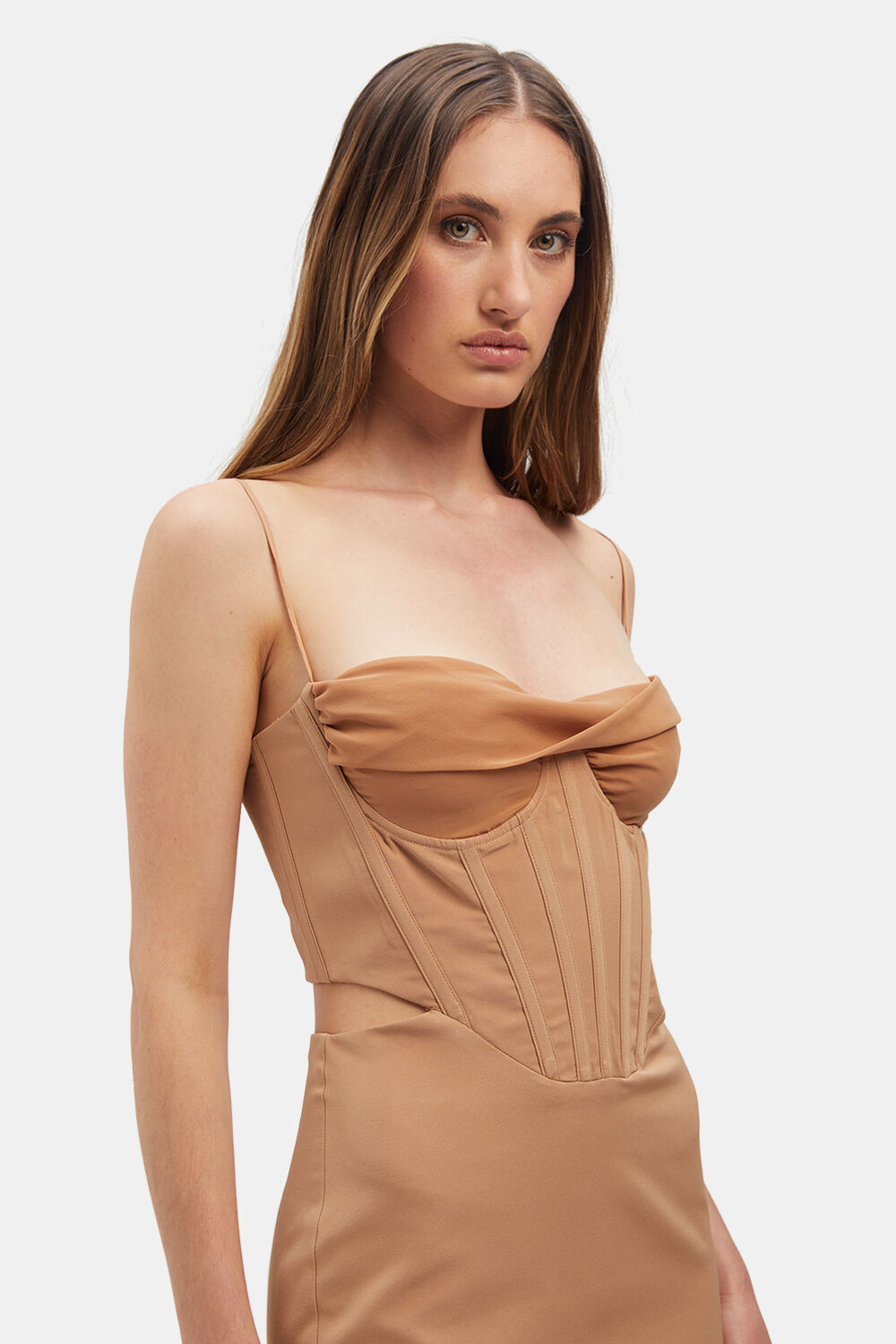 MARTINI MINI DRESS in colour TAN