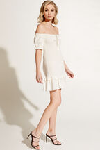 GWEN MINI DRESS in colour CLOUD DANCER