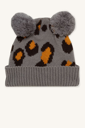 BABY LEOPARD BEANIE in colour ANTELOPE