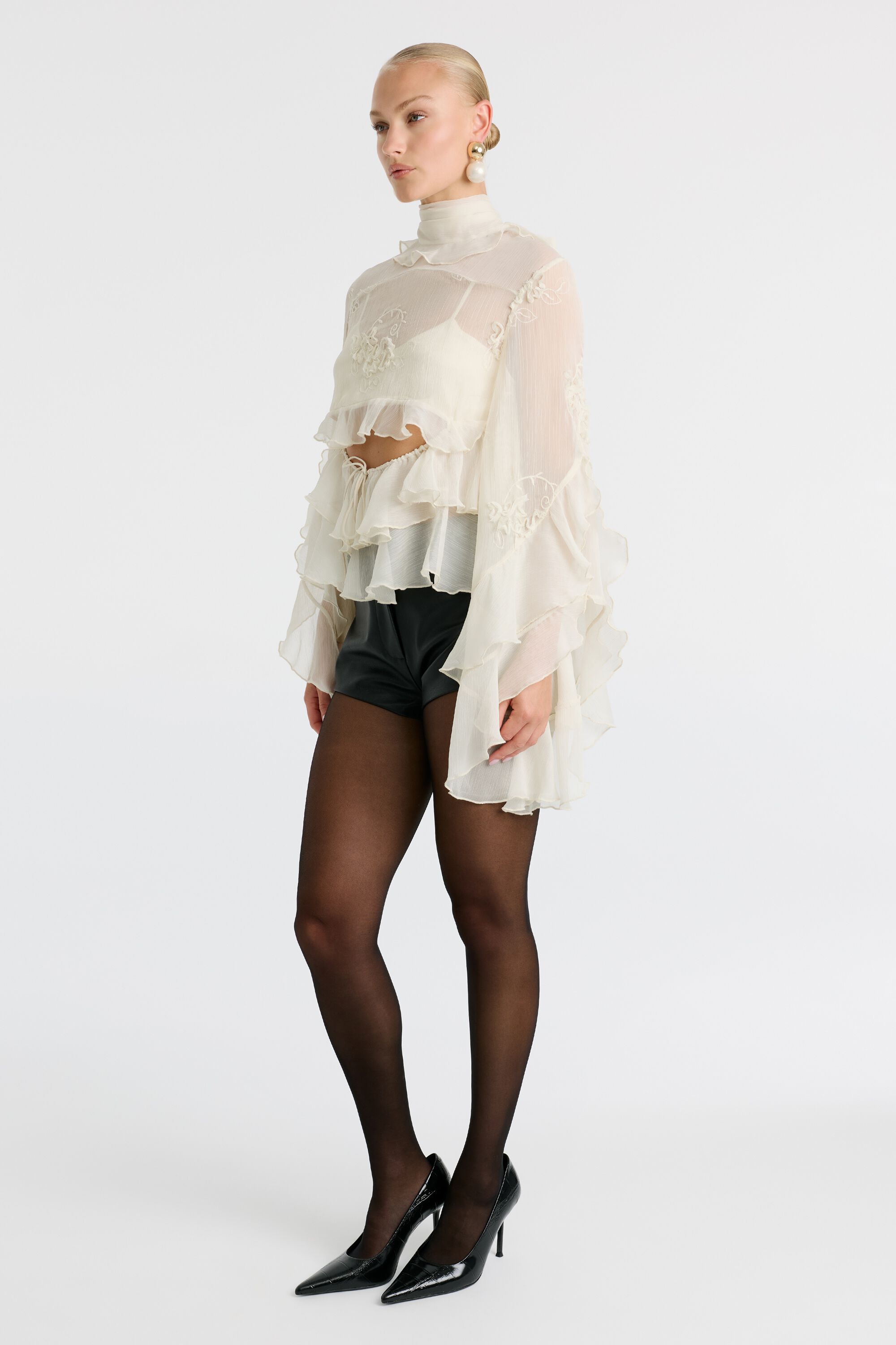 Jayla Vegan Leather Short In Black | Bardot