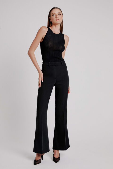 HALIFAX SLIM FLARE PANT in colour CAVIAR