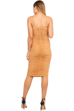 NAOMI DRESS in colour RUGBY TAN
