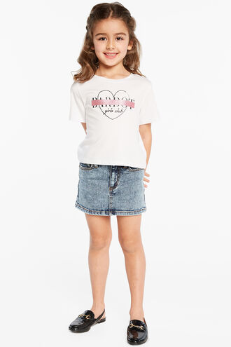 BARDOT CLUB CROP TEE in colour CLOUD DANCER