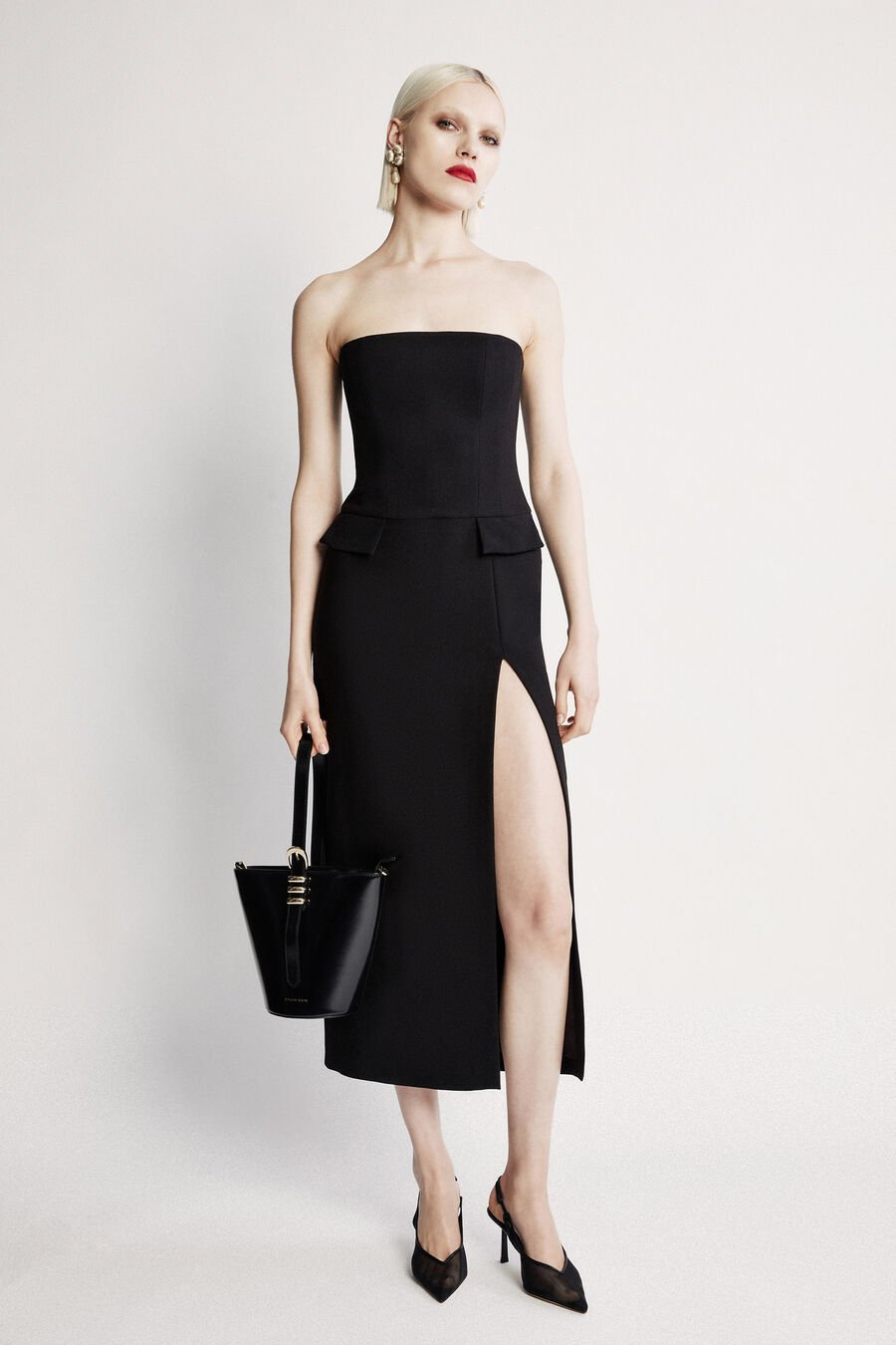 Nikki Strapless Midi Dress