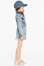 LIZA DENIM SHIRT DRESS in colour BRIGHT WHITE