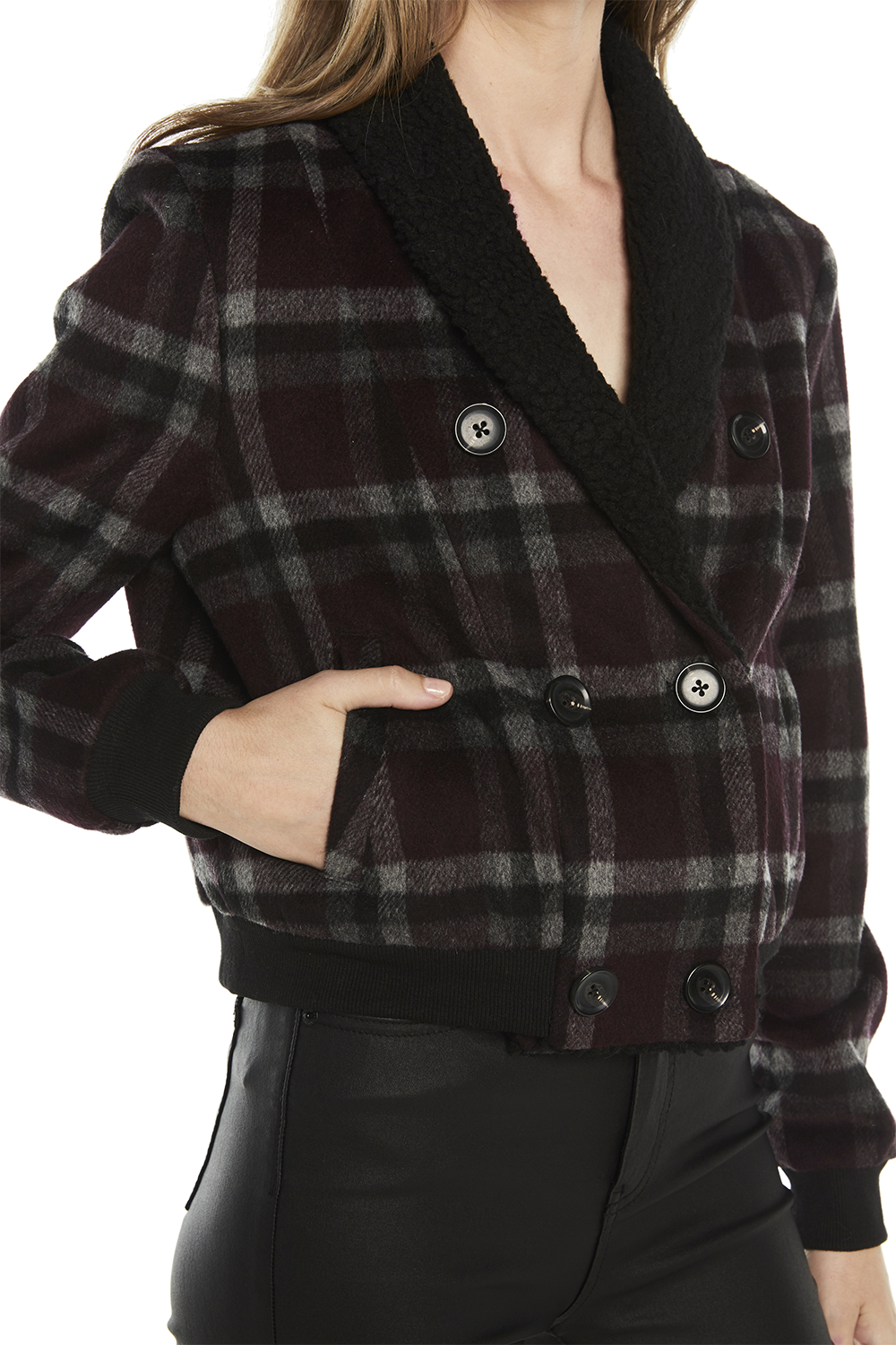 bomber jacket checkered inside