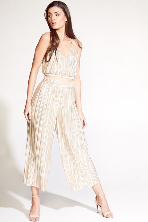 KELLIE PLISSE PANT in colour WHITE SWAN