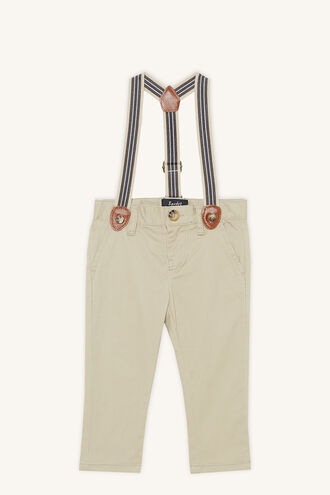 CHINO BRACES PANT in colour FOG