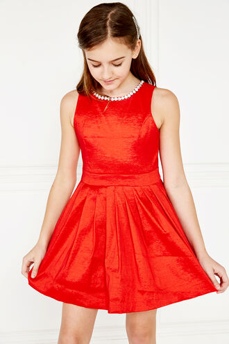 NELLY JEWEL DRESS in colour HIGH RISK RED
