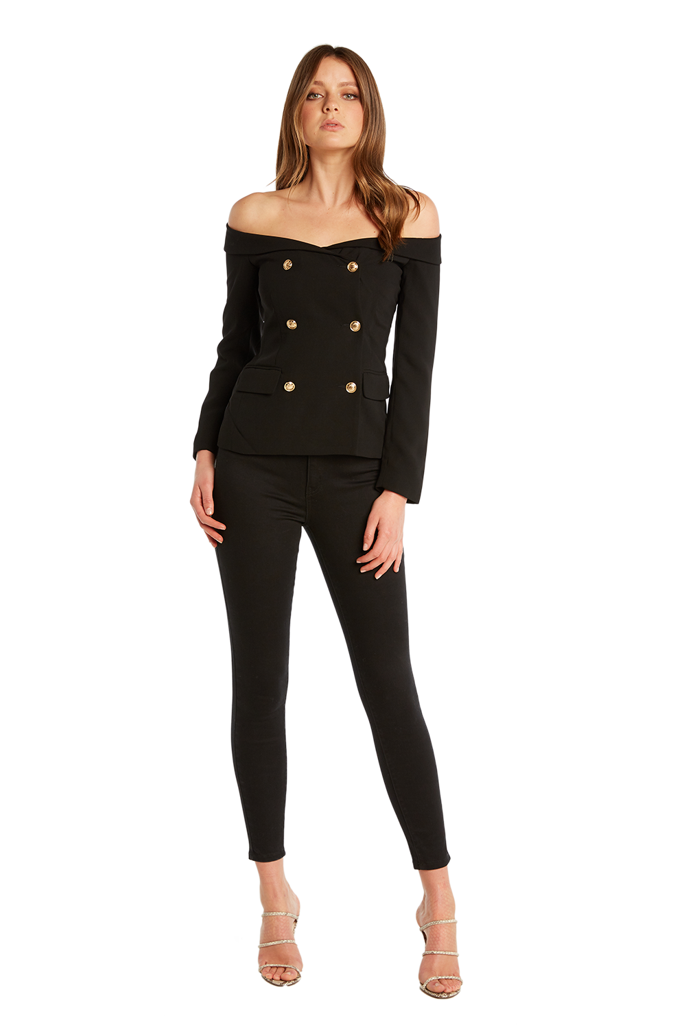 Shoulderless blazer clearance