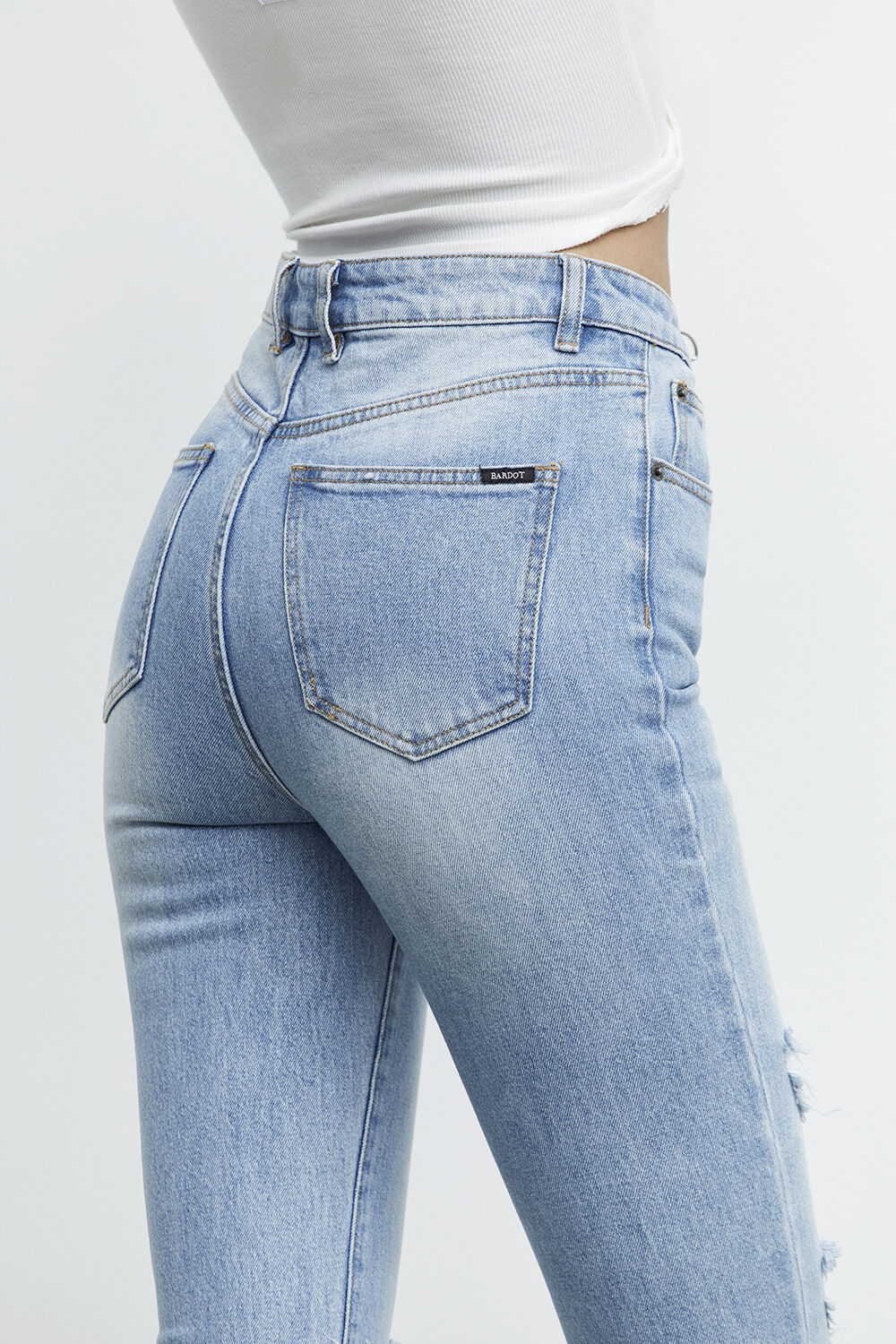 SIENNA SUPER HIGH RISE JEAN in colour BRIGHT WHITE