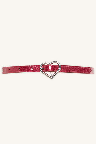 PINK HEART BELT in colour PINK CARNATION