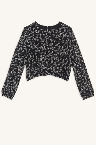 KASEY TWIST TOP in colour CAVIAR