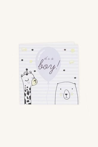 IT'S A BOY GIFT CARD in colour BLUE BELL