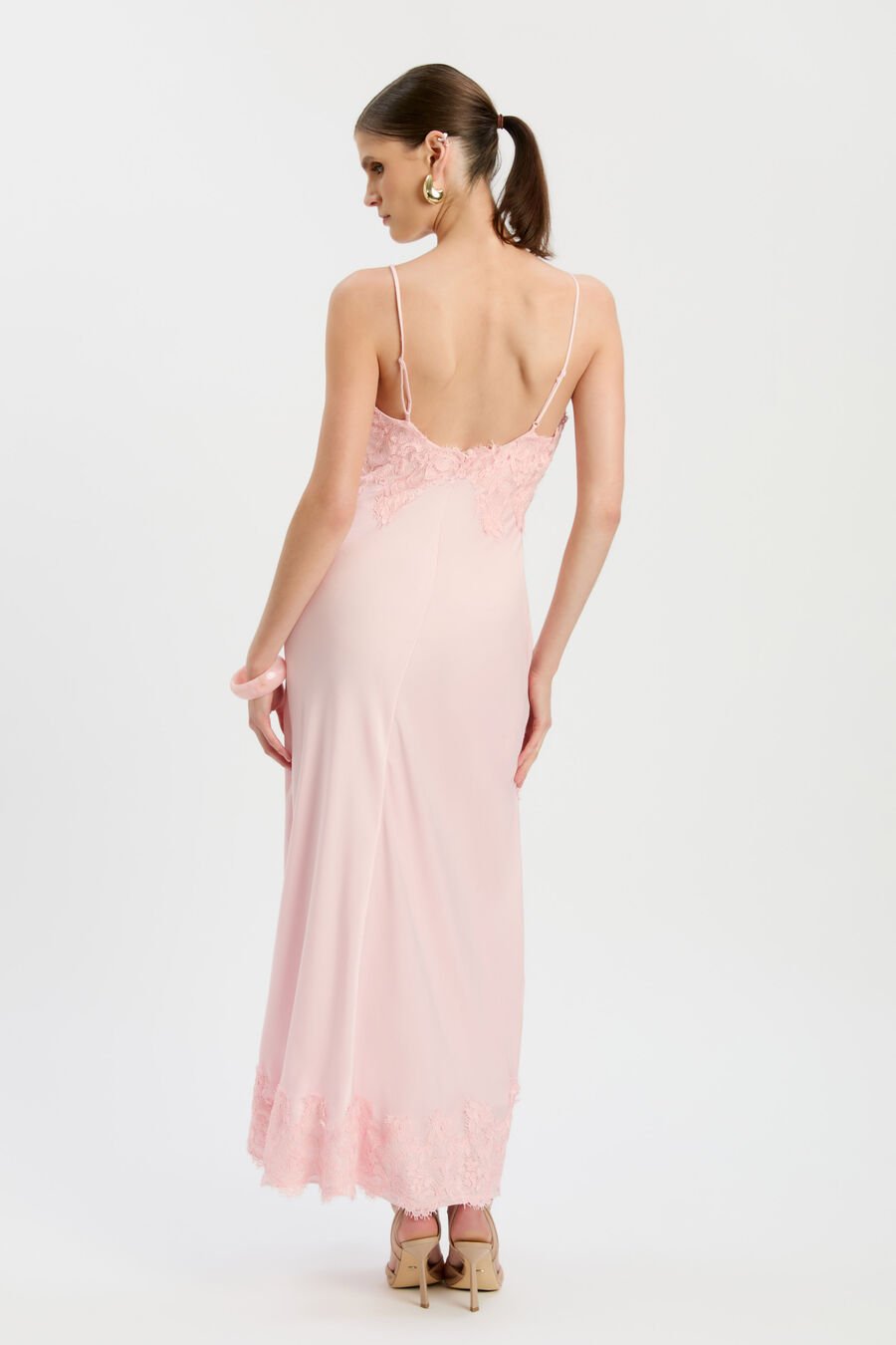 Alerie Lace Satin Maxi Dress