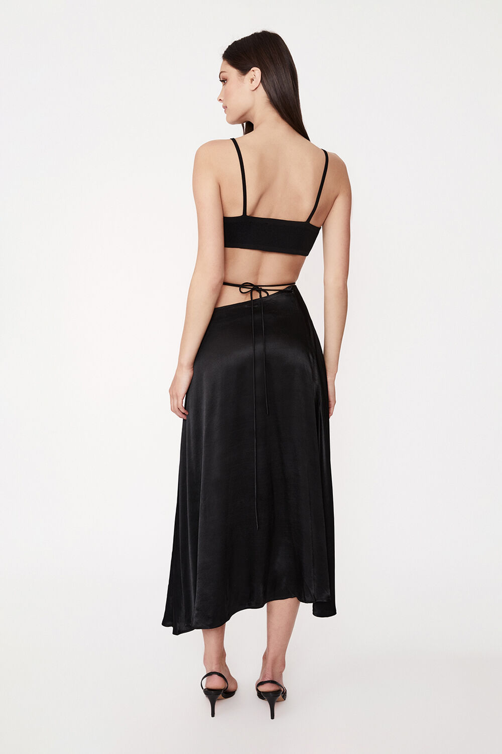 SERENDIPITY WRAP SKIRT in colour CAVIAR