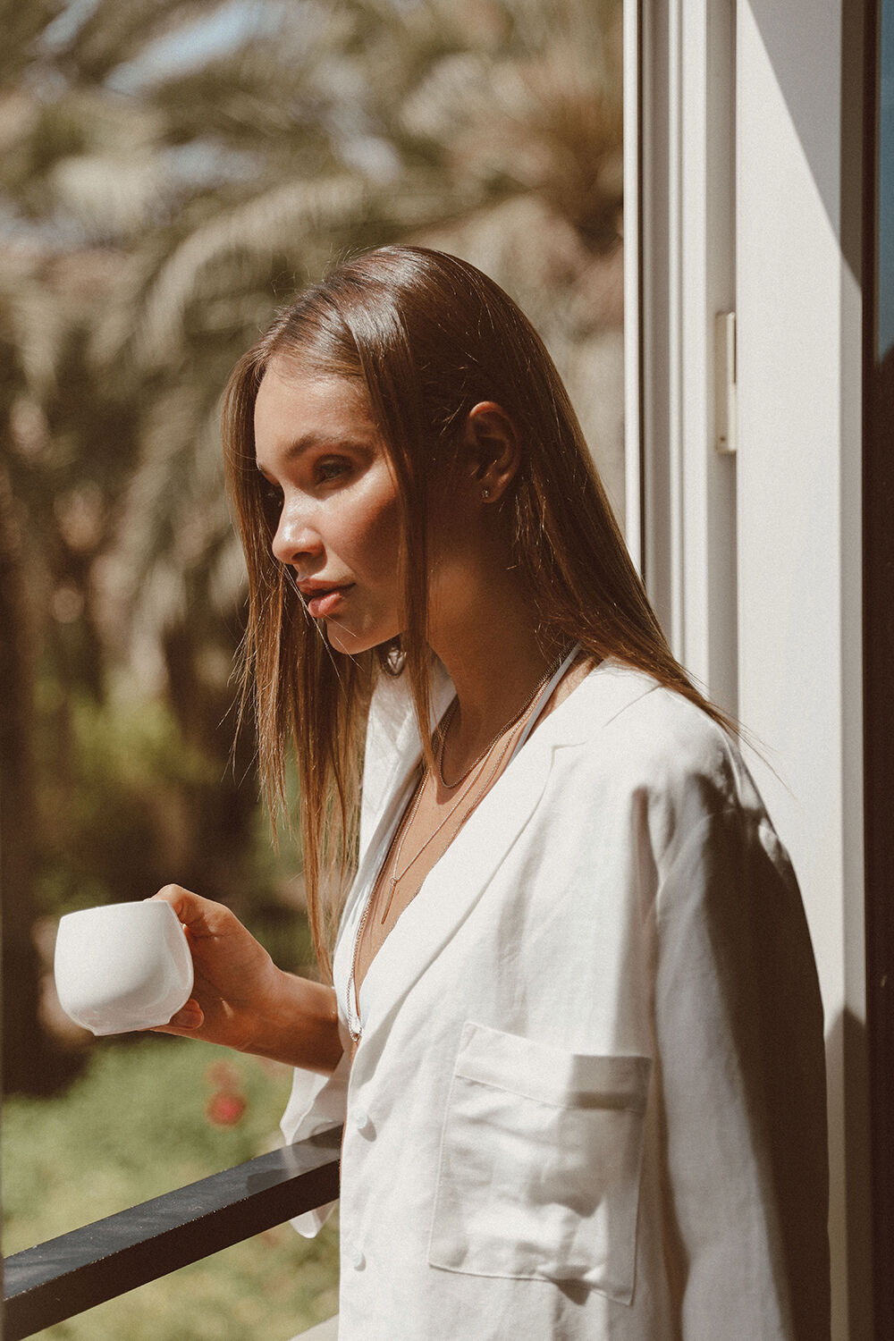 Linen Shirt in Ivory | Bardot