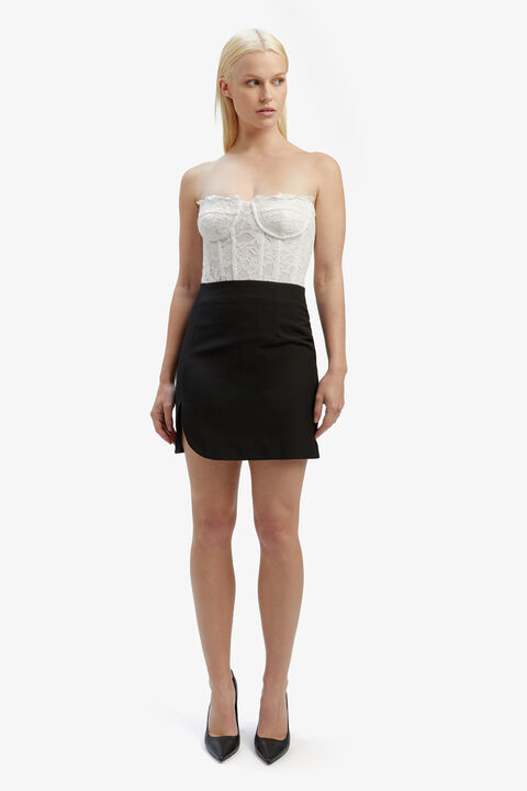 ROME MINI SKIRT in colour CAVIAR