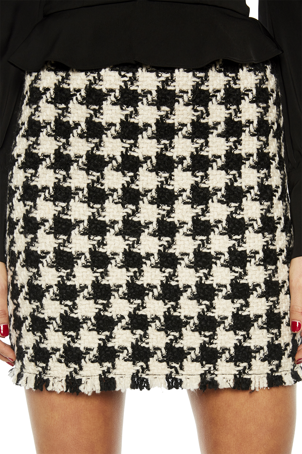 houndstooth mini skirt