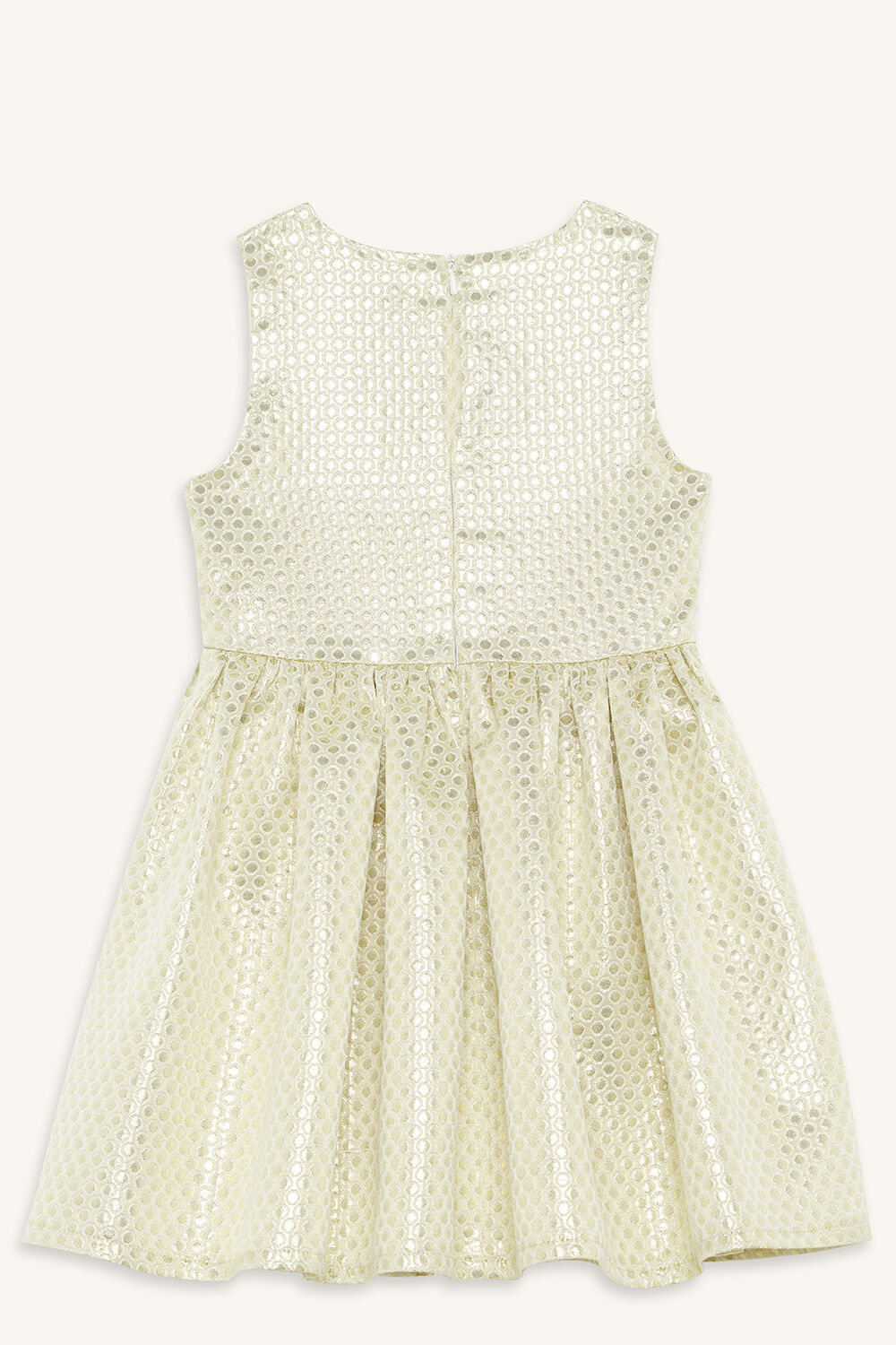 golden colour one piece dress