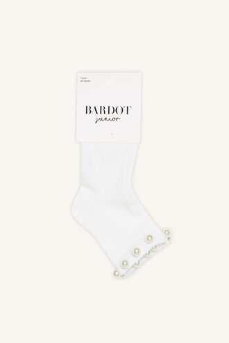 PEARL SOCK in colour WHITE ALYSSUM