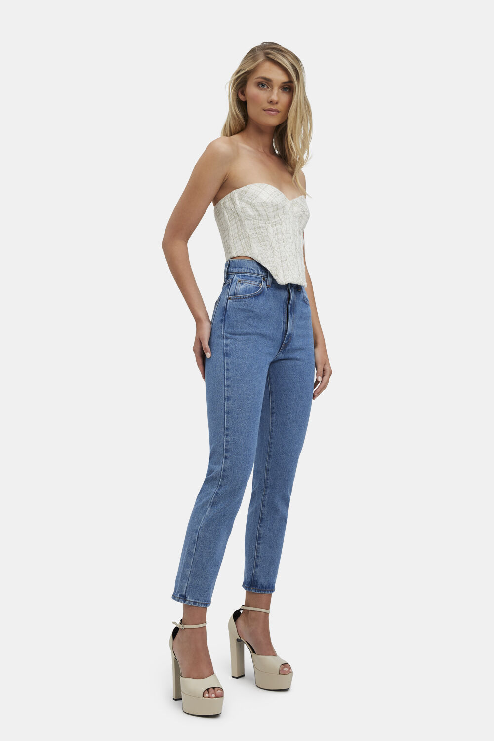 RAMONE BOUCLE BUSTIER in colour CAVIAR