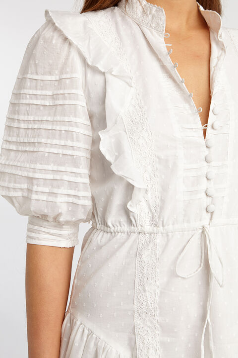 HENRIETTA MINI DRESS in colour CLOUD DANCER