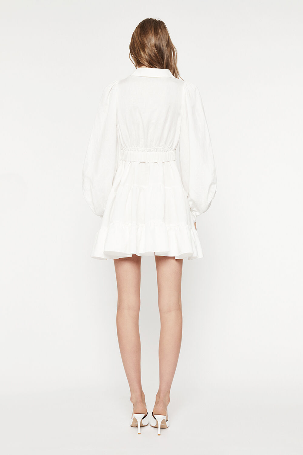 THE MINI SHIRT DRESS in colour CLOUD DANCER