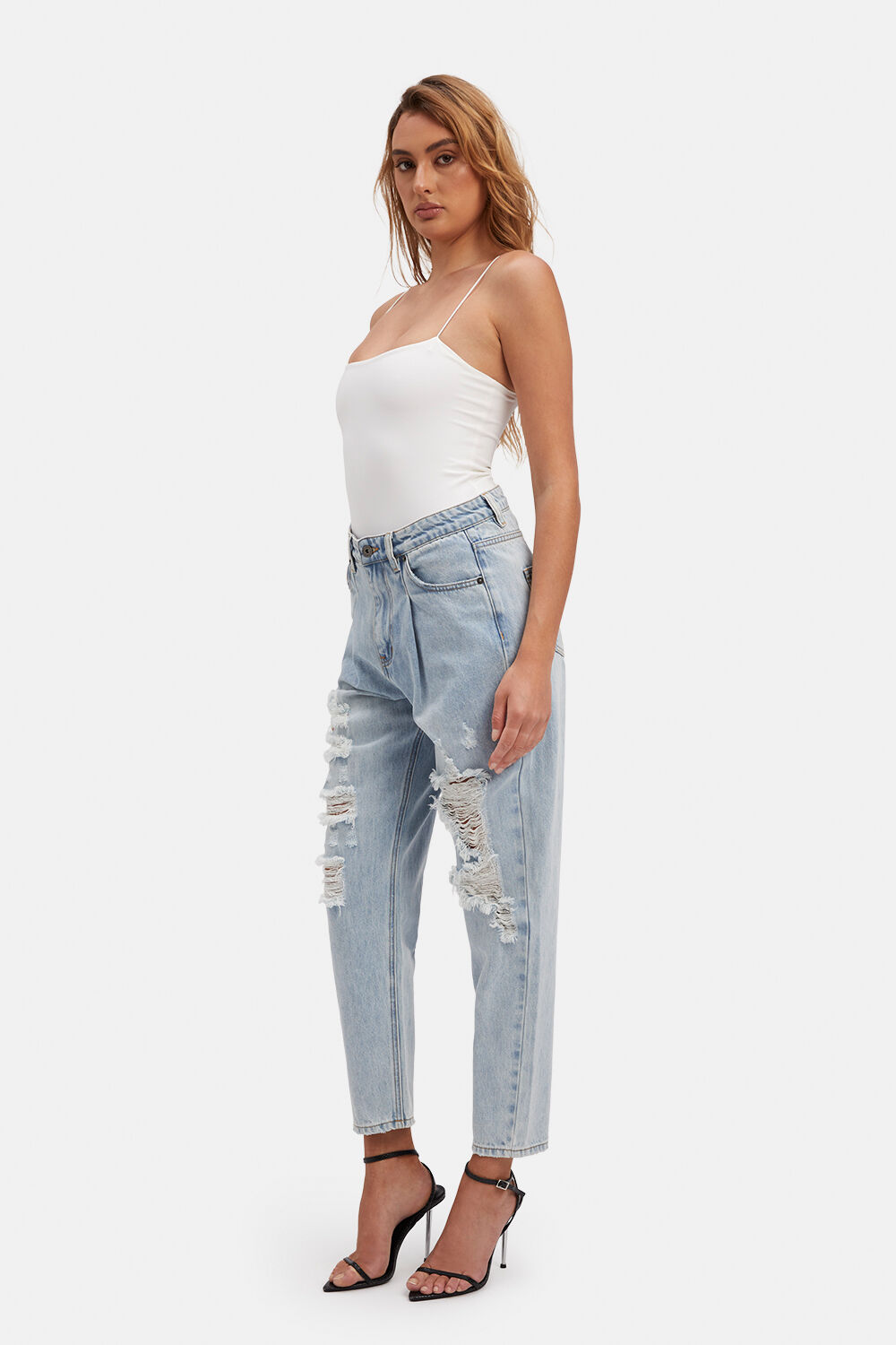 Bardot ripped jeans sales