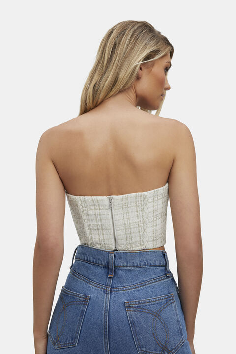 RAMONE BOUCLE BUSTIER in colour CAVIAR