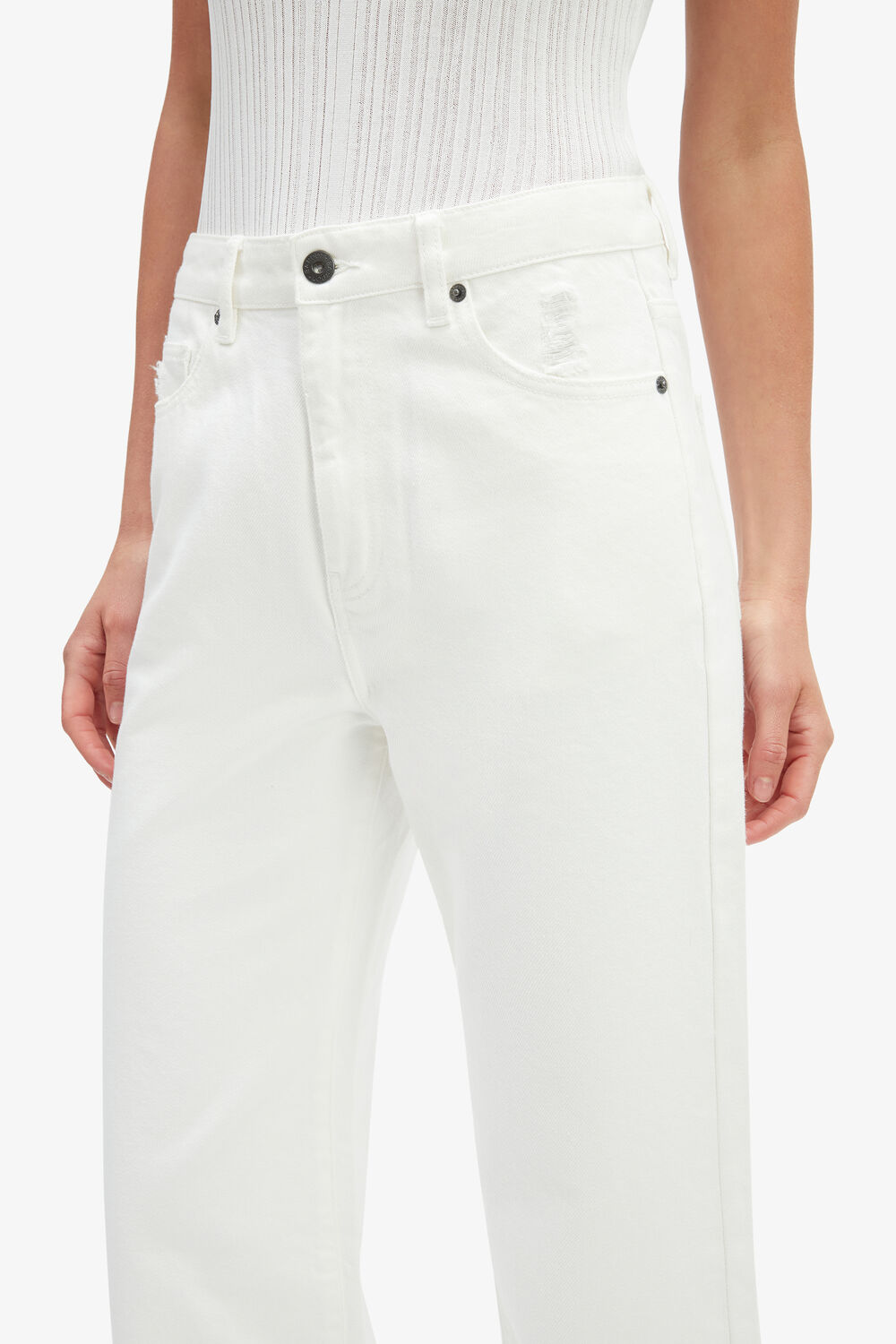 PIA STRAIGHT JEAN in colour CLOUD DANCER