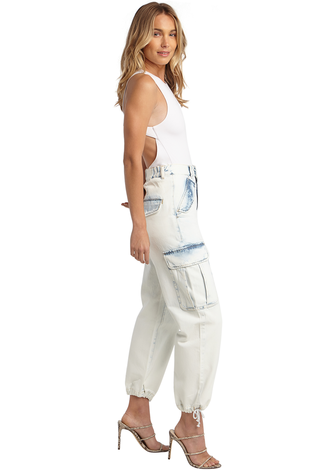 SUPER BLEACH CARGO JEAN in colour PLEIN AIR