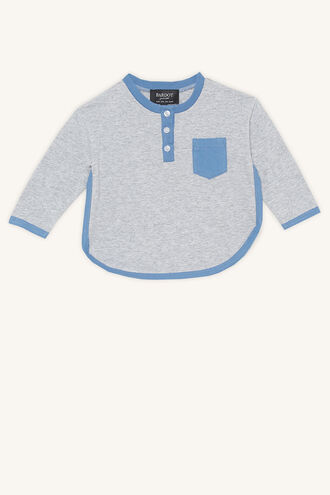 ELMER SCOOPED TOP in colour FROST GRAY