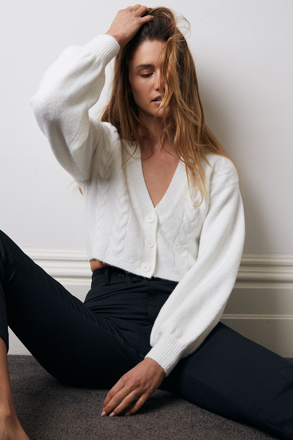 THERESE BUCKLE PANT in colour CAVIAR