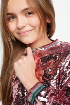 EVA SEQUIN BOMBER in colour PALE DOGWOOD