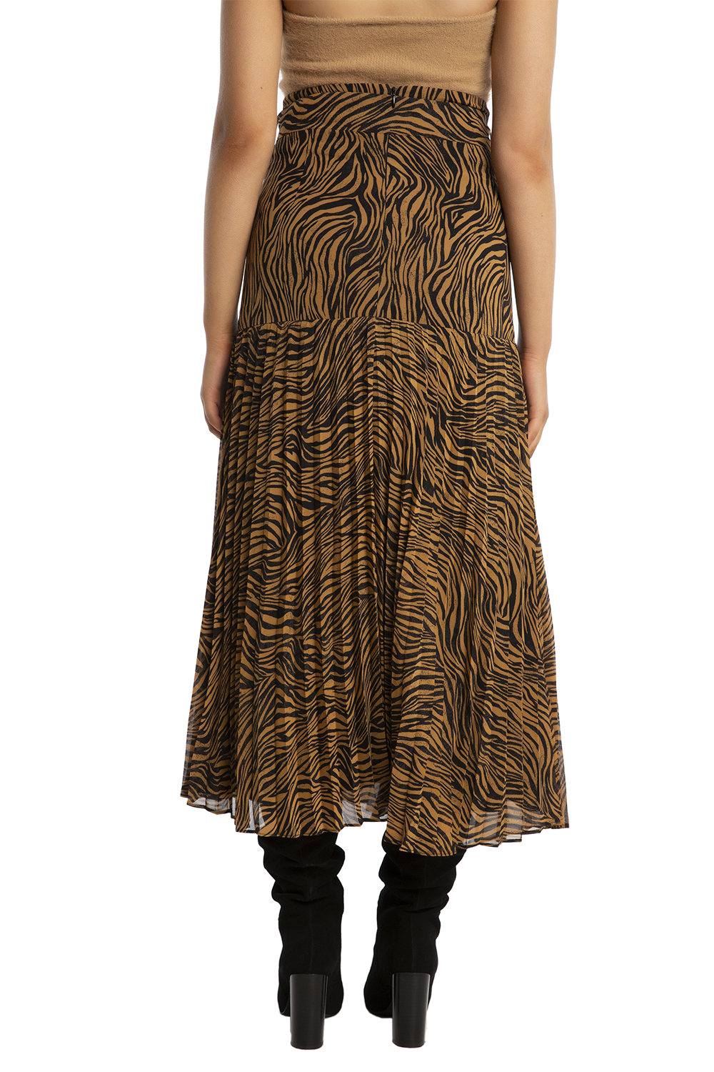 Pleated skirt printed clearance