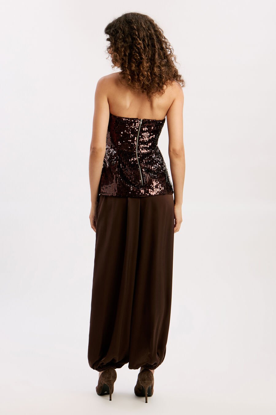 Helenia Sequin Strapless Top