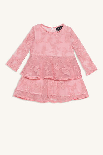 EMBER LACE DRESS in colour MORNING GLORY