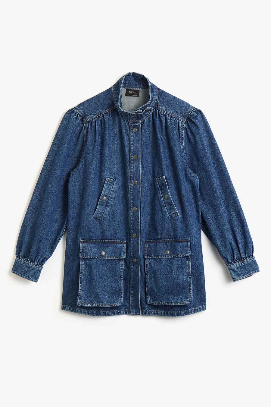 030 Denim Oversized Mini Dress
